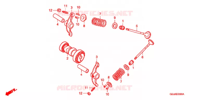 NOKKENAS/KLEP Honda MOTO 50 CRF 2004  CRF50F4