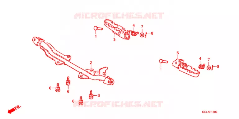 OPSTAP/KICKARM/ WISSEL PEDAAL Honda MOTO 50 CRF 2005  CRF50F5
