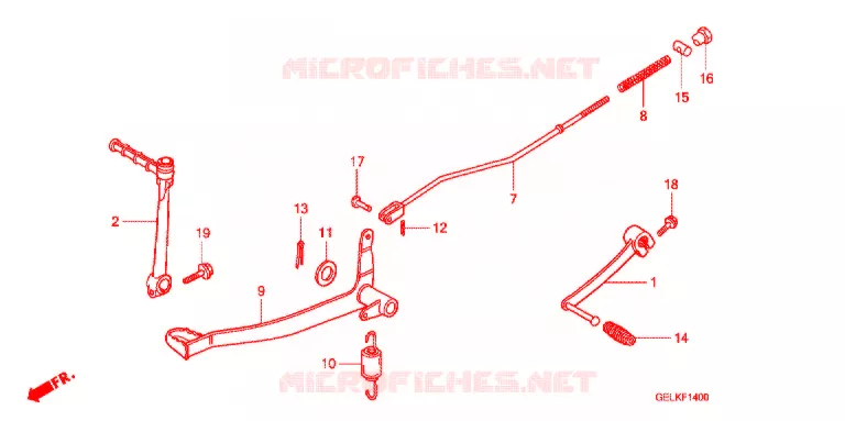 WISSEL PEDAAL/REMPEDAAL/KICKSTARTER ARM Honda MOTO 50 CRF 2005  CRF50F5