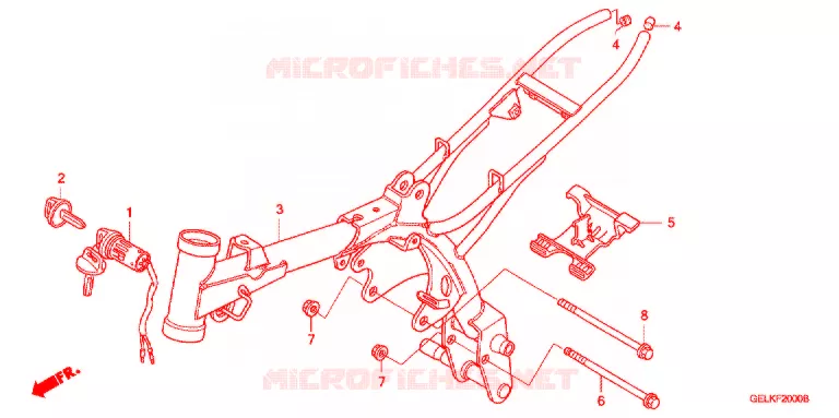 FRAME CHASSIS Honda MOTO 50 CRF 2006  CRF50F6