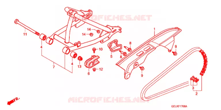 ZWAAI-ARM/KETTINGKAST Honda MOTO 50 CRF 2006  CRF50F6
