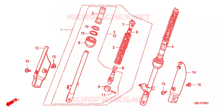 VOOR KUSSEN Honda MOTO 50 CRF 2007  CRF50F7