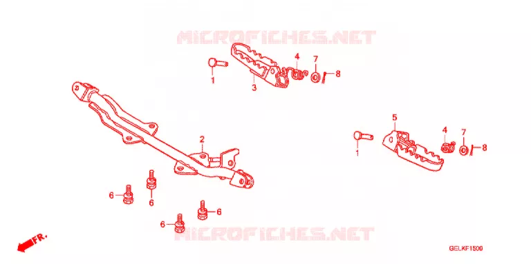 OPSTAP/KICKARM/ WISSEL PEDAAL Honda MOTO 50 CRF 2009  CRF50F9