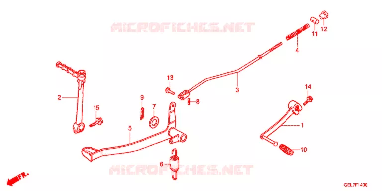 WISSEL PEDAAL/REMPEDAAL/KICKSTARTER ARM Honda MOTO 50 CRF 2013  CRF50FC