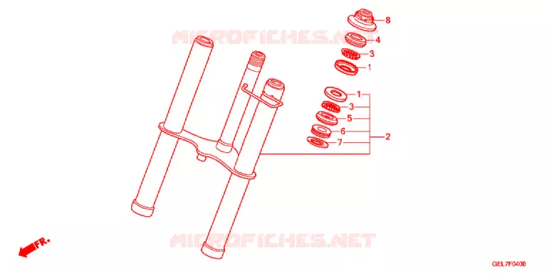 VOOR VORK Honda MOTO 50 CRF 2014  CRF50FE