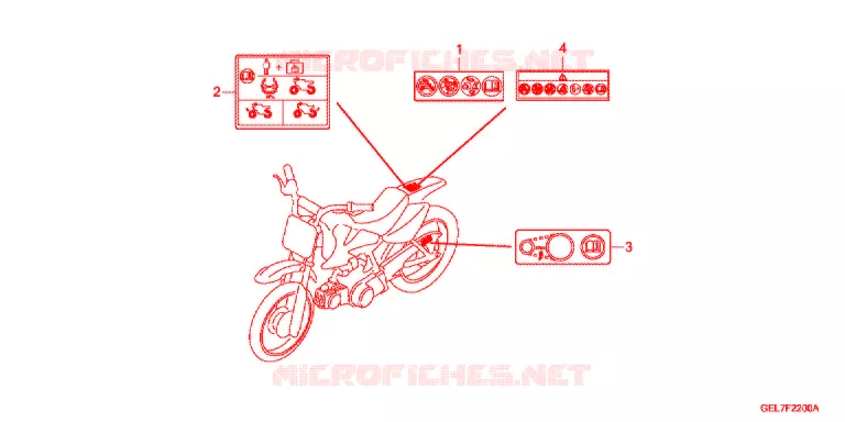 WAARSCHUWINGSLABEL(1) Honda MOTO 50 CRF 2017  CRF50FE