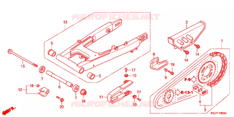 ZWAAI-ARM/KETTINGKAST Honda MOTO 80 CRF 2012  CRF80FC