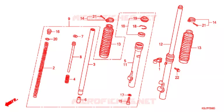VOOR VORK Honda MOTO 80 CRF 2013  CRF80FD