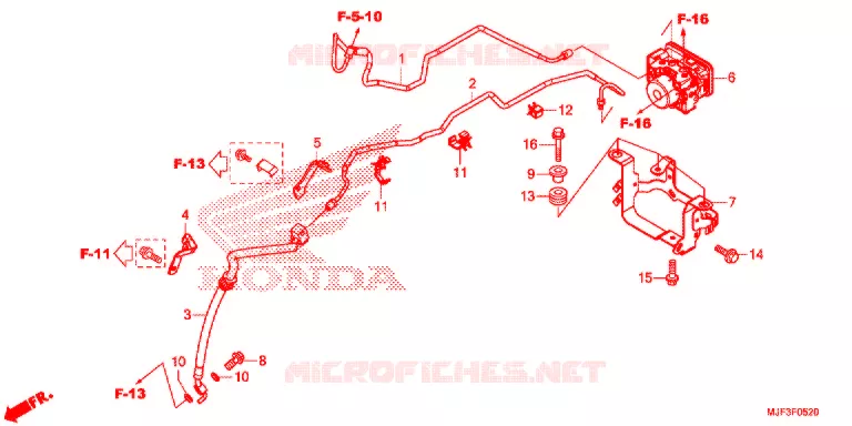VOORREM HOOFDCILINDER/ABS MODULATOR Honda MOTO 700 CTX 2014  CTX700AE