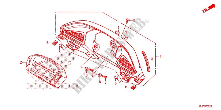 COMBINATIEMETER voor Honda CTX 700 DCT ABS 2015