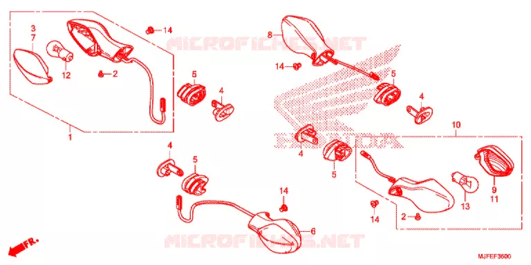 KNIPPERLICHT(2) Honda MOTO 700 CTX 2014  CTX700NAE