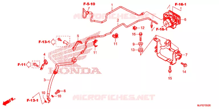 VOORREM HOOFDCILINDER/ABS MODULATOR Honda MOTO 700 CTX 2014  CTX700NAE