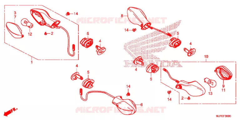KNIPPERLICHT(2) Honda MOTO 700 CTX 2014  CTX700NE