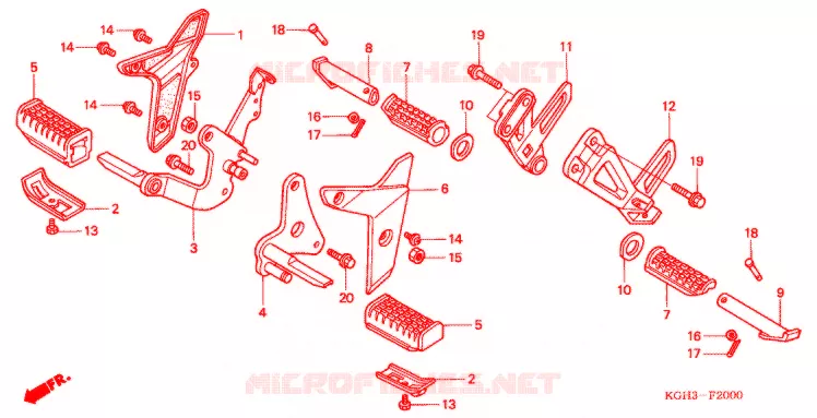 STEUN (FS1251/2/3) Honda MOTO 125 SONIC 2003  FS1253