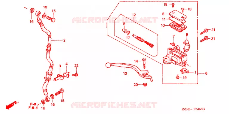 VOORREM HOOFDCILINDER Honda MOTO 125 SONIC 2003  FS1253