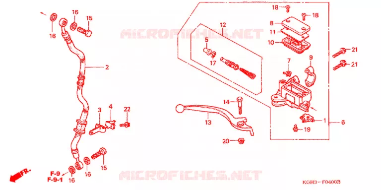 VOORREM HOOFDCILINDER Honda MOTO 125 SONIC 2007  FS1256