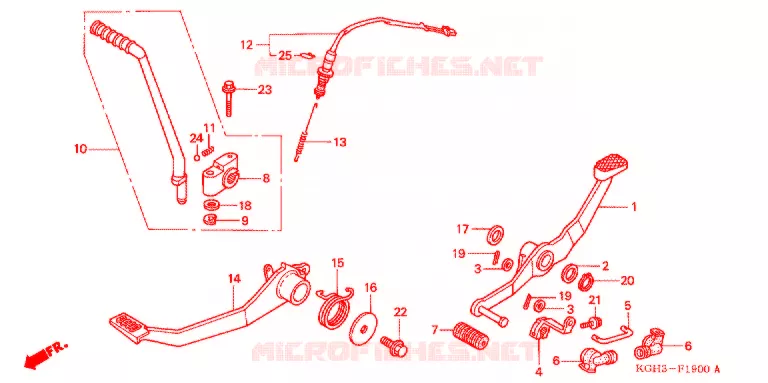 PEDAAL/KICKSTARTER ARM Honda MOTO 125 SONIC 2002  FS125C2