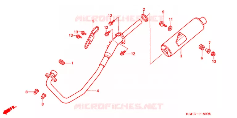 UITLAATDEMPER (FS1251/2/3) Honda MOTO 125 SONIC 2003  FS125C3