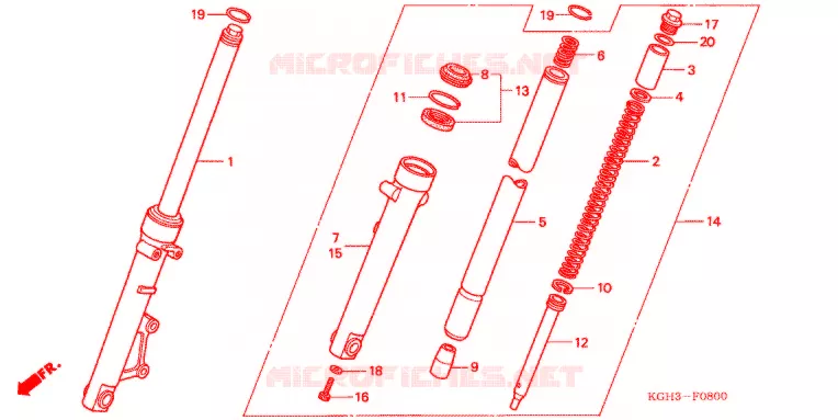 VOOR VORK Honda MOTO 125 SONIC 2003  FS125C3