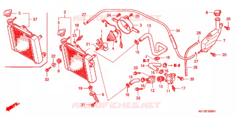 RADIATOR Honda MOTO 125 SONIC 2005  FS125MC5