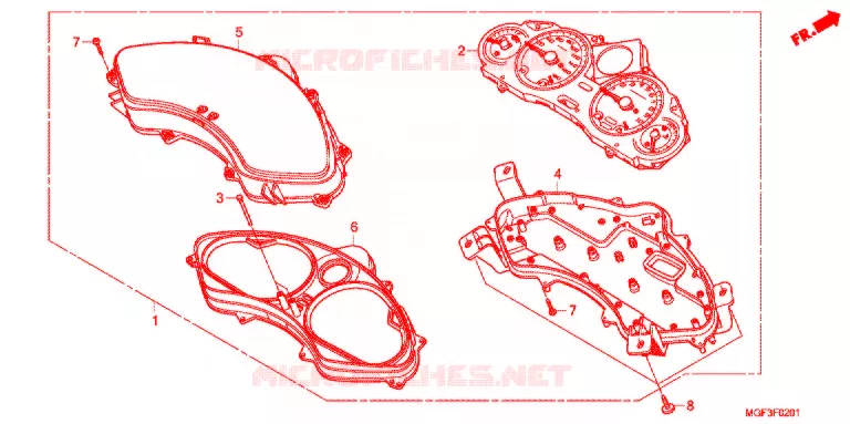 TELLERSET COMPLEET (FJS600A9-2KO/FJS600AB/DB) Honda SCOOTER 600 SILVERWING 2011  FJS600DB