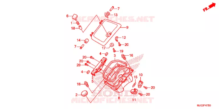 MESH INNER RACK  SG Honda MOTO 1800 GOLD-WING 2013  GL1800BD