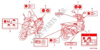 WAARSCHUWINGSLABEL (NSC50/MPD/WH) voor Honda VISION 50 2014