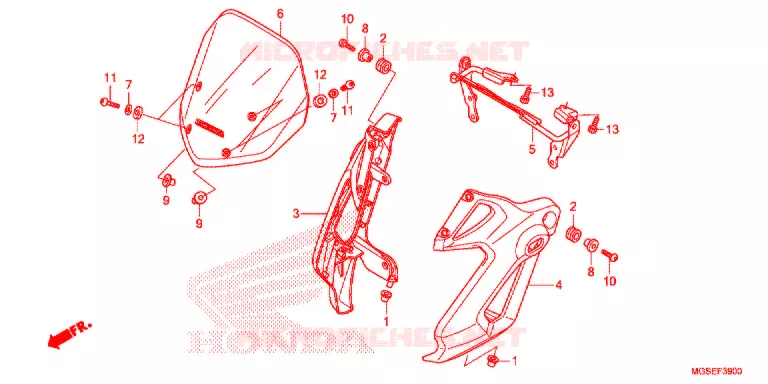 VOOR KAP Honda MOTO 700 NC 2013  NC700SD
