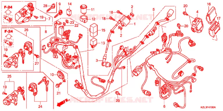 BEDRADINGSBUNDEL/ACCU Honda SCOOTER 110 VISION 2015  NSC110MPDE