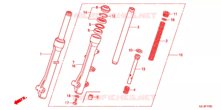 VOOR VORK Honda SCOOTER 110 VISION 2015  NSC110MPDE
