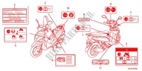 WAARSCHUWINGSLABEL(1) voor Honda VISION 110 2014