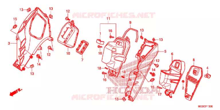 MESH INNER RACK  SG Honda SCOOTER 700 INTEGRA 2013  NC700DD