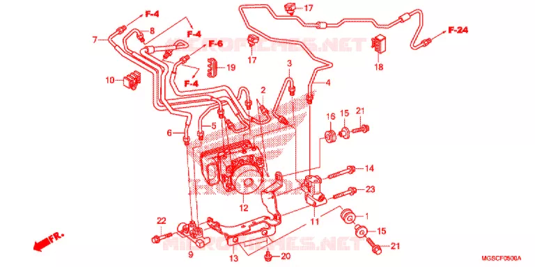 VOORREM HOOFDCILINDER/ABS MODULATOR Honda MOTO 700 INTEGRA 2013  NC700DD