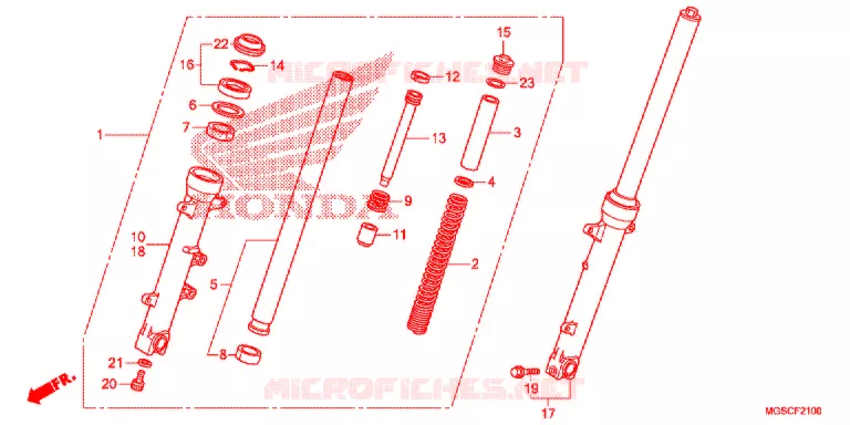 VOOR VORK Honda MOTO 700 INTEGRA 2013  NC700DD