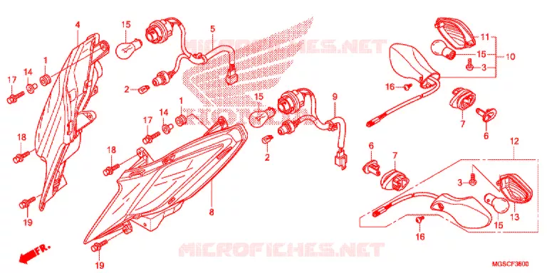 KNIPPERLICHT(2) Honda MOTO 700 INTEGRA 2013  NC700DD