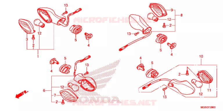 KNIPPERLICHT Honda MOTO 700 NC 2013  NC700SDD