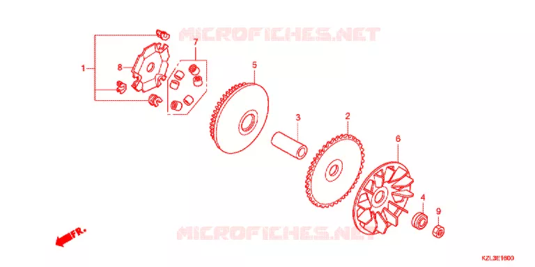 AANDRIJFFACE/ KICKSTARTER SPIL Honda SCOOTER 110 VISION 2015  NSC110E