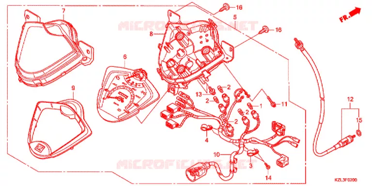 COMBINATIEMETER Honda SCOOTER 110 VISION 2014  NSC110E