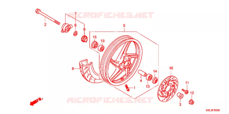VOOR WIEL Honda SCOOTER 110 VISION 2013  NSC110E