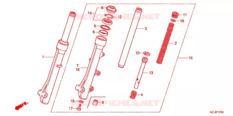 VOOR VORK Honda SCOOTER 110 DIO 2011  NSC110WHB