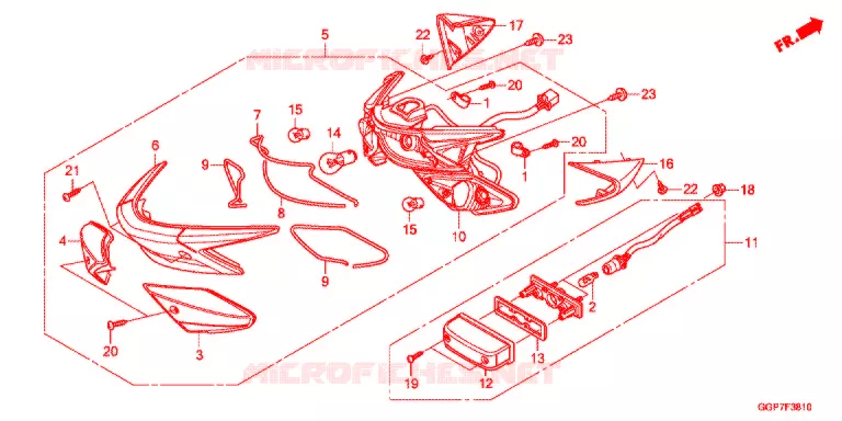 ACHTER COMBINATIE LICHT (NSC50/MPD/WH) Honda SCOOTER 50 VISION 2016  NSC50MPDE