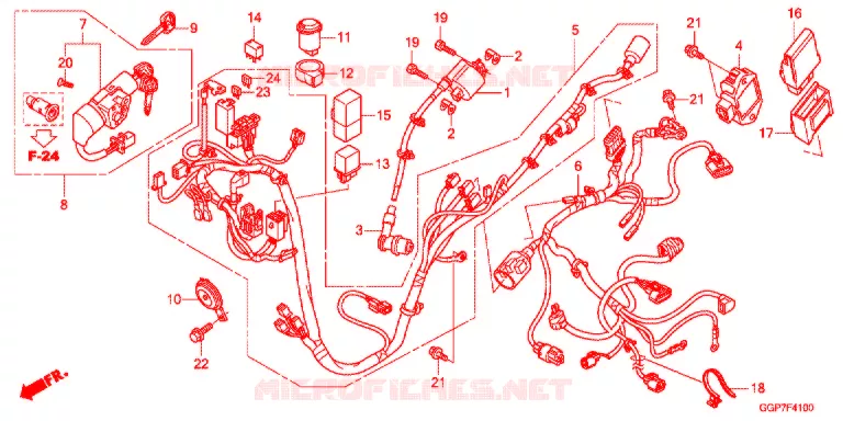 BEDRADINGSBUNDEL (NSC50/MPD/WH) Honda SCOOTER 50 VISION 2015  NSC50MPDE