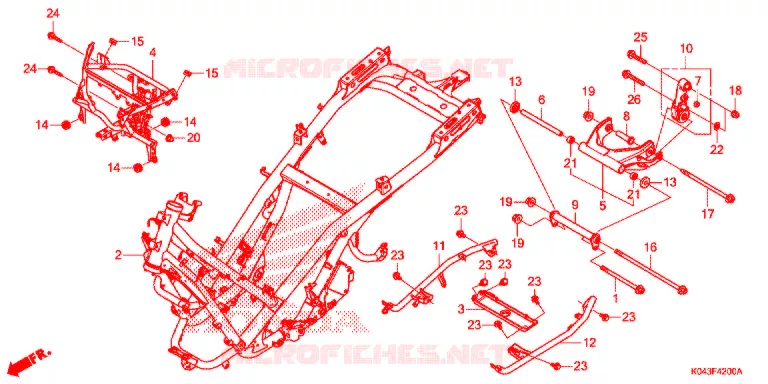 FRAME CHASSIS Honda SCOOTER 300 FORZA 2015  NSS300D
