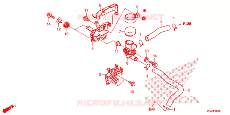 LUCHTINJECTIE SOLENOIDEKLEP Honda SCOOTER 300 FORZA 2013  NSS300D