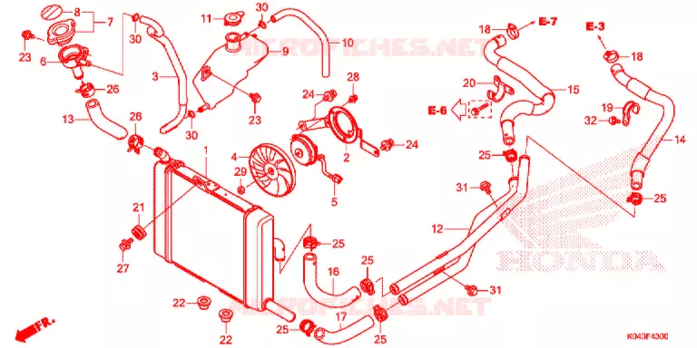 RADIATOR Honda SCOOTER 300 FORZA 2014  NSS300D