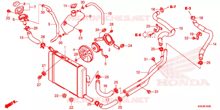 RADIATOR Honda SCOOTER 300 FORZA 2013  NSS300D