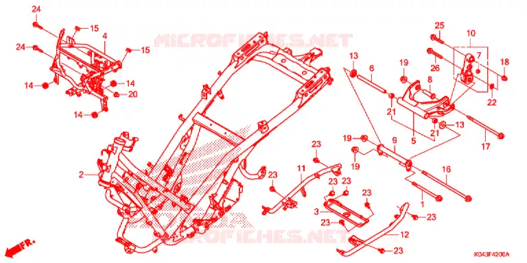 FRAME CHASSIS Honda SCOOTER 300 FORZA 2017  NSS300AD