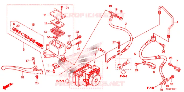 REMPOMP VOOR (NSS300A) Honda SCOOTER 300 FORZA 2013  NSS300AD