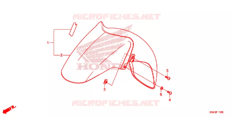 VOORSPATBORD Honda SCOOTER 300 FORZA 2013  NSS300AD
