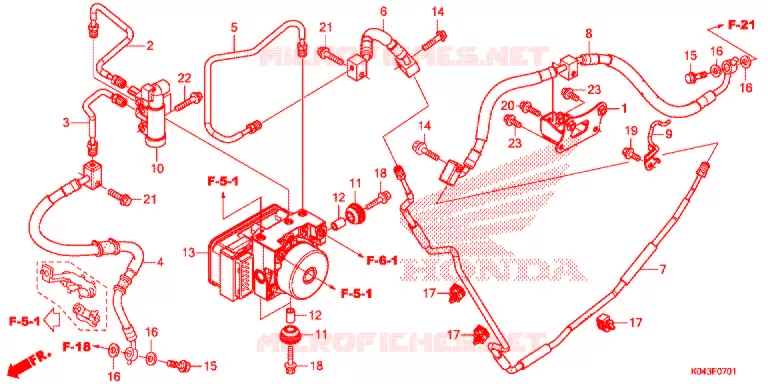 ACHTER REM SLANG (NSS300A) Honda SCOOTER 300 FORZA 2017  NSS300AD